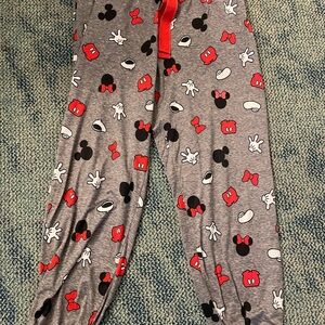 Disney Mickey Mouse Red and Gray Kids Pajama Bottoms